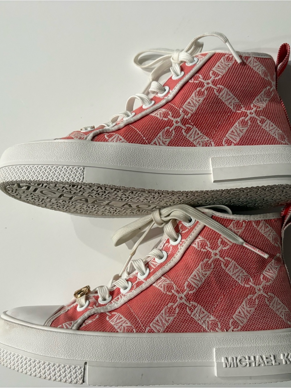 MICHAEL KORS Pink High-Top Platform Sneakers size 5